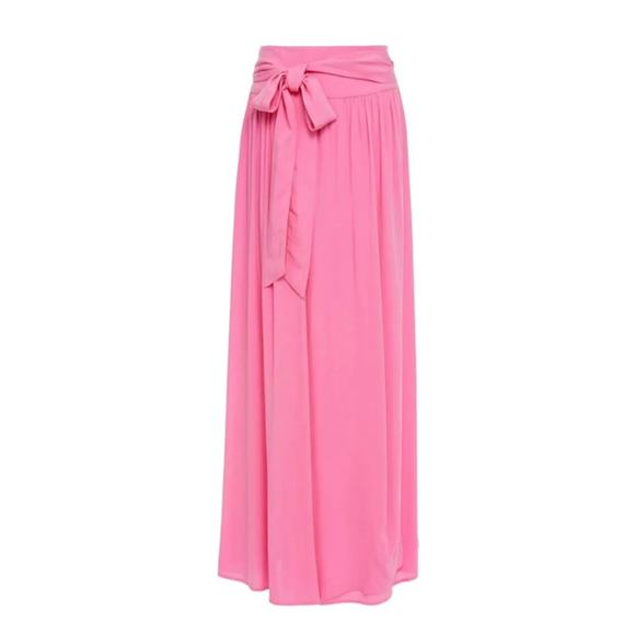 Melissa Odabash Dresses & Skirts - Melissa Odabash 'Elsa' Pink Wrap-Effect Voile Maxi Skirt Size S